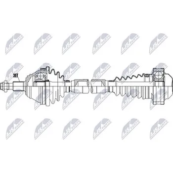 Poloosa kola Hnací hřídel - poloosa NTY NPW-VW-201