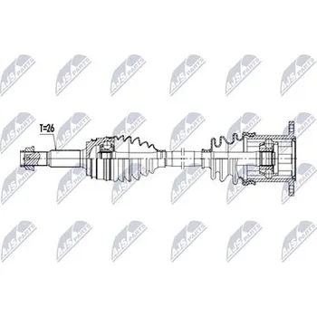 Poloosa kola Hnací hřídel - poloosa NTY NPW-TY-269