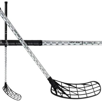 Sport Unihoc UNILITE CARBSKIN TITAN 29 silver CLASSIC Florbalová hůl stříbrná, Levá (levá ruka dole), 100cm (=110cm)