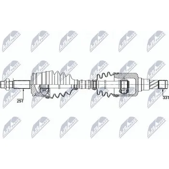 Poloosa kola Hnací hřídel - poloosa NTY NPW-ME-118