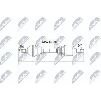 Poloosa kola Hnací hřídel - poloosa NTY NPW-CT-008