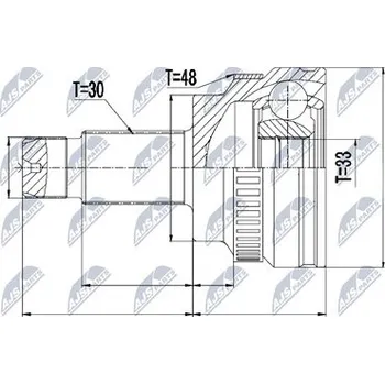 Poloosa kola Sada kloubů pro hnací hřídel NTY NPZ-BM-010