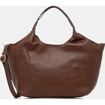 Kožená kabelka Answear.LAB 1239.hak hnědá 88X, vel. ONE SIZE