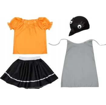 Karnevalový kostým KOSTÝM PTÁČEK GIL SUKNĚ ČEPICE 116-128 4 díly