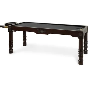 Masážní stůl Tradiční ayurvédský masážní stůl Fabulo Abhyanga Barva dřeva: tmavý ořech, Barva čalounění: černá 193*81 cm | 65 kg | černá