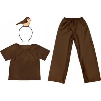 Karnevalový kostým KOSTÝM VRABEČEK PŘEVLEK VRABEC ČELENKA 98-110