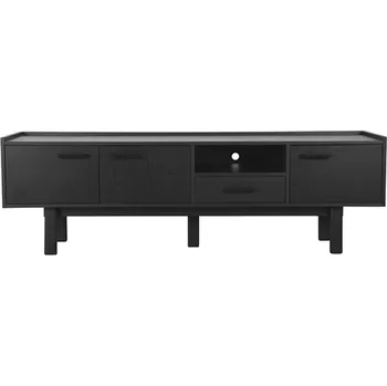 Televizní stolek LABEL51 Dřevěný TV stolek CALI černý FU-88.024