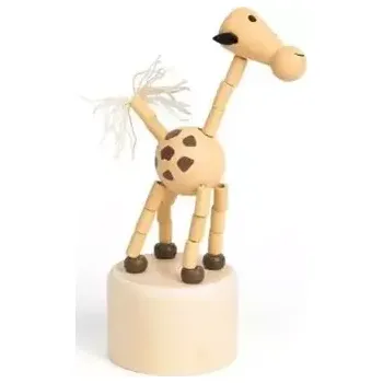 Dětské zboží Bigjigs Toys Dřevěná mačkací zvířátka Safari Žirafa (BJ36067-ZIRAFA)