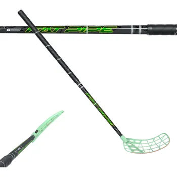 Florbalová hůl Fat Pipe RAW CONCEPT 31 CTRL SLICKS FH2 Florbalová hůl černá / zelená, Levá (levá ruka dole), 87cm (=97cm)