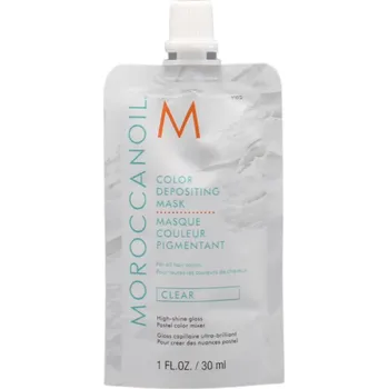 Vlasová regenerace MoroccanOil Depositing Mask pigmentová maska na vlasy 30 ml, Clear