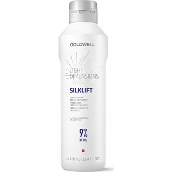 Barva na vlasy Goldwell LightDimensions SilkLift Conditioning Cream Developer pečující krémový vyvíječ 750 ml, 30 Vol. 9%