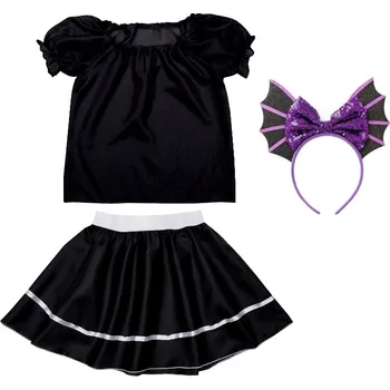 Karnevalový kostým KOSTÝM NETOPÝR ČELENKA HALLOWEEN 134-140 3 díly