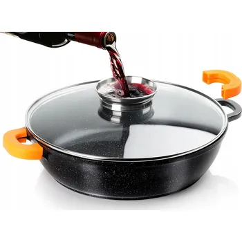 Pánev Granitová pánev s poklicí 28 cm, 3,3 l - na smažení, dušení i pečení