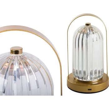 Lampička Dotyková stolní lampička křišťál LED, ideální do kavárny, USB AKU