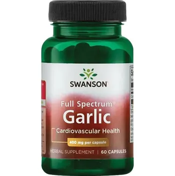 Zdraví Swanson Full Spectrum Garlic Doplněk stravy s česnekem 60 ks, kapsle, 400 mg