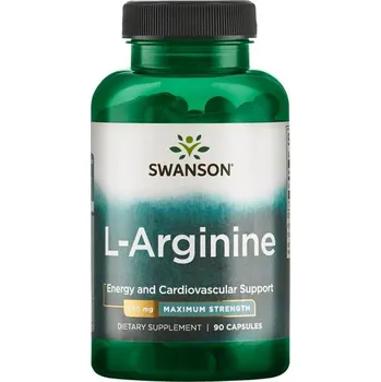 Zdraví Swanson L-Arginine Doplněk stravy pro kardiovaskulární zdraví a energii 90 ks, kapsle, 850 mg, EXP. 09/2025