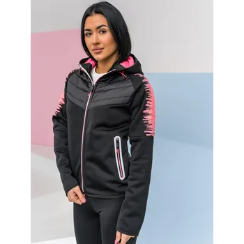 Dámská bunda Černá dámská prošívaná přechodová bunda s kapucí Bolf KSW4007 - M