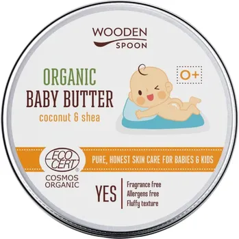 Dětská kosmetika Wooden Spoon Organic Baby Butter jemné dětské tělové máslo 100 ml