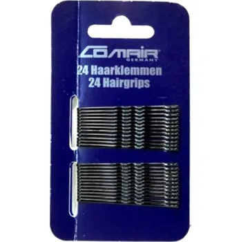 Comair Hair Clips Pretty Fashion Bobby Pins vlnité vlasové pinetky 24 ks, Černá, 5 cm