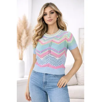 Dámská halenka Pletená halenka modrá