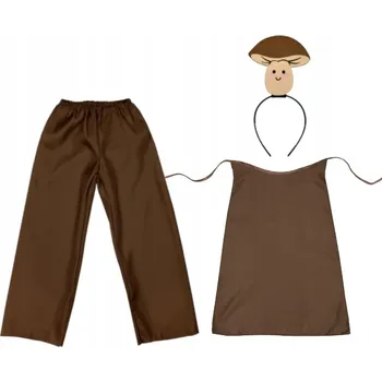 Karnevalový kostým KOSTÝM HŘÍBEK / HOUBA, KALHOTY HNĚDÉ, VELIKOST 134-140