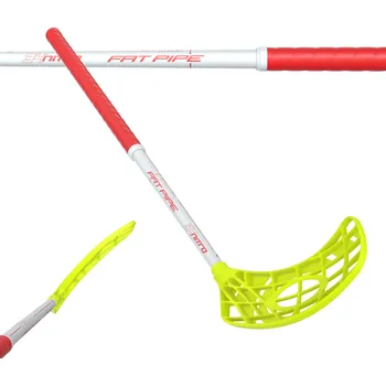 Florbal Fat Pipe NITRO 34 WHITE Florbalová hůl bílá / černá / neonově žlutá, Levá (levá ruka dole), 65cm (=75cm)