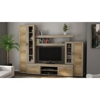 Obývací stěna Nábytek do obývacího pokoje eMeblast dub sonoma světlý