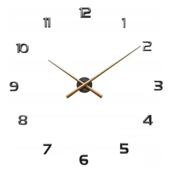 Hodiny Nalepovací nástěnné hodiny JVD HT465.6 černo-růžové