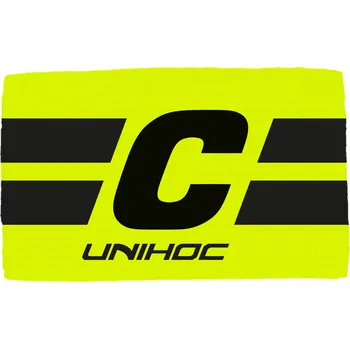 Unihoc LEADER black/white Kapitánská páska žlutá / černá