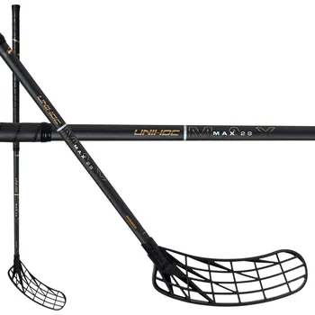 Florbal Unihoc UNILITE MAX TI 29 black/gold OVAL Florbalová hůl černá / zlatá, Pravá (pravá ruka dole), 96cm (=106cm)