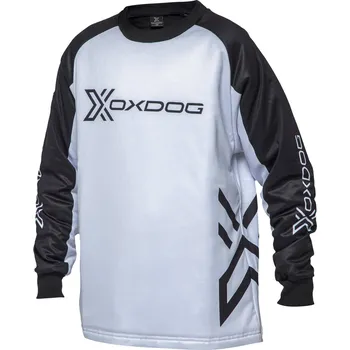 Florbalový dres Oxdog XGUARD GOALIE SHIRT JR Black/White Brankářský dres 130 / 140 cm, černá / bílá
