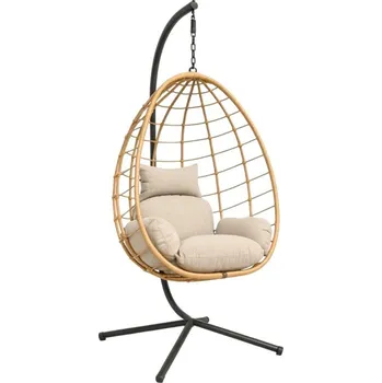 Zahradní houpačka JAKS Závěsné houpací křeslo hnědé