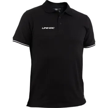 Pánské tričko Unihoc CLASSIC unisex black Tričko s límečkem XXXL, černá