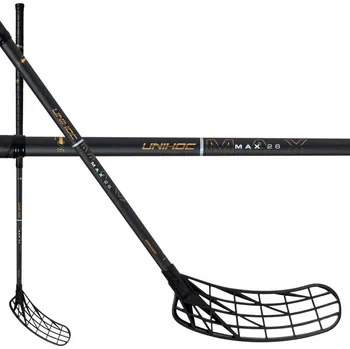 Florbal Unihoc UNILITE MAX TI 26 black/gold OVAL Florbalová hůl černá / zlatá, Pravá (pravá ruka dole), 104cm (=114cm)