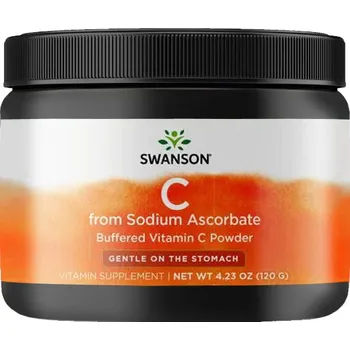 Zdraví Swanson Buffered Sodium Ascorbate Vitamin C Powder Doplněk stravy s obsahem vitaminu C 120 g, prášek