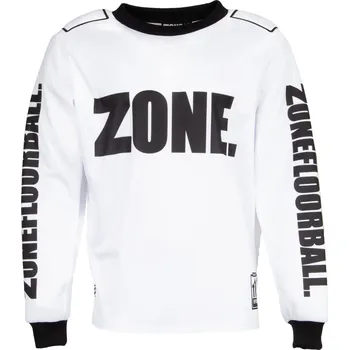 Florbalový dres Zone floorball Goalie sweater UPGRADE SW white/black Brankářský dres XXL, bílá / černá