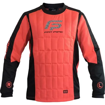 Florbalový dres Fat Pipe GK-SHIRT BLACK/CORAL ORANGE Brankářský dres S, černá / oranžová