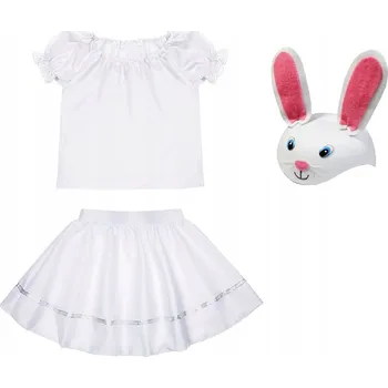 Karnevalový kostým KOSTÝM KRÁLÍČEK KOSTÝM ZAJÍČEK VELIKONOČNÍ PŘEVLEK ČEPICE 98-110 3 dílků