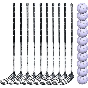 Florbal MPS No Respect 30 set Florbalová sada černá, 96cm (=106cm), 7x levá + 3x pravá, (13 - 18 let)