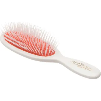 kartáč na vlasy Mason Pearson Pocket Nylon Hairbrush N4 kapesní kartáč s nylonovými štětinami 1 ks, Bílá