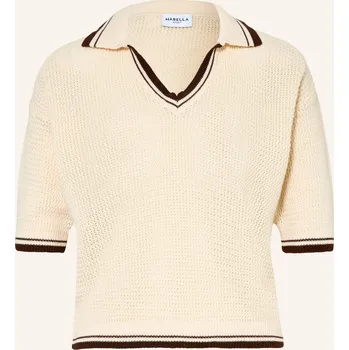 Dámská košile Marella Dámské Pletené Polo Tričko Mlslembi, krémová / tmavě...