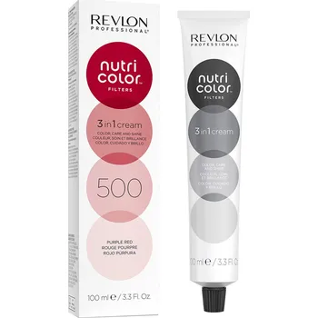 Barva na vlasy Revlon Professional Nutri Color Filters barvicí koktejl 3 v 1 100 ml, 500 purple red