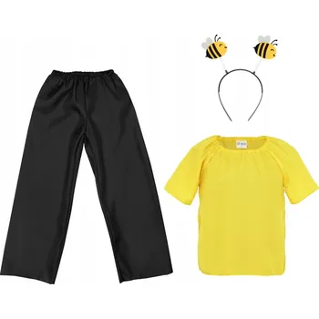 Karnevalový kostým KOSTÝM VČELKA, PŘEVLEK VČELKY, DEN VČEL, JARNÍ BÁL, VELIKOST 98-110, 3 DÍLY