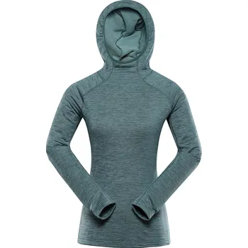 Dámská mikina Dámská rychleschnoucí mikina ALPINE PRO Rolta zelená Velikost: XL