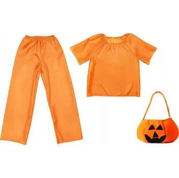 Karnevalový kostým KOSTÝM DÝNĚ S TAŠKOU HALLOWEEN VEL. 98-110 3 DÍLY