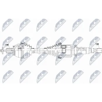 Poloosa kola Hnací hřídel - poloosa NTY NPW-FR-094