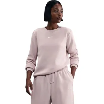 Pánská mikina Dámská zateplená mikina NIKE-W NSW PHNX FLC STD CREW SILT RED/SAIL Červená XS