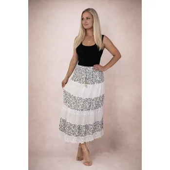 Dámská sukně Sukně a šaty v jednom s květinovým potiskem - zelené