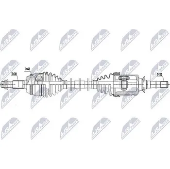 Poloosa kola Hnací hřídel - poloosa NTY NPW-TY-251