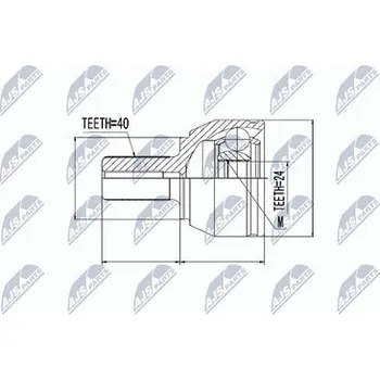 Poloosa kola Sada kloubů pro hnací hřídel NTY NPZ-FR-021